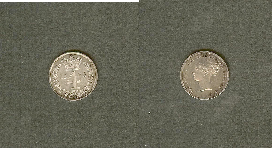 4 pence Maundy Victoria 1838 Plain edged Proof